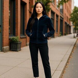 Juicy‎ Couture Y2K Full Zip Sweater Hoodie Women Size Medium